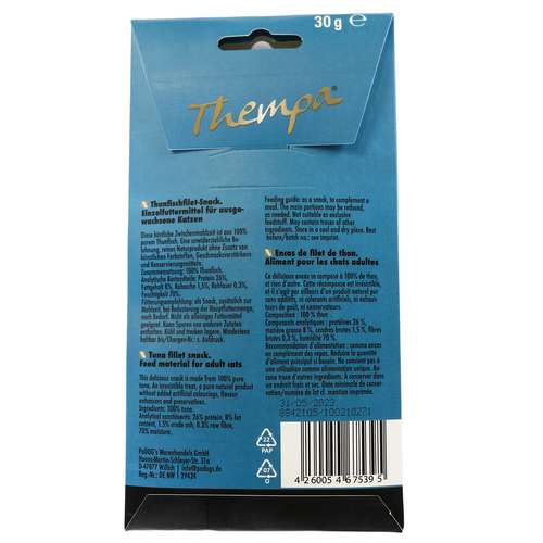 Thempa Thunfischfilet fr Katzen 100% reinem Filet 30g